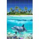 Tile mural - water world - dolphins 