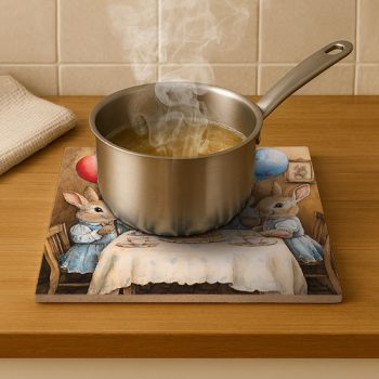 Születésnap nyusziéknál - dekorcsempe