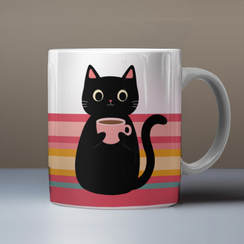 Balloon cat mug
