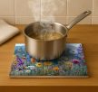 Wild flowers - ceramic tile trivet