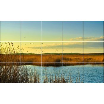 Ceramic tile mural - reeds  Ceramic tile mural - reeds