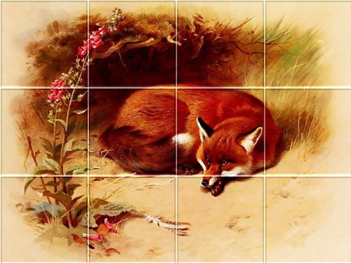 Tile mural - wildlife -fox 