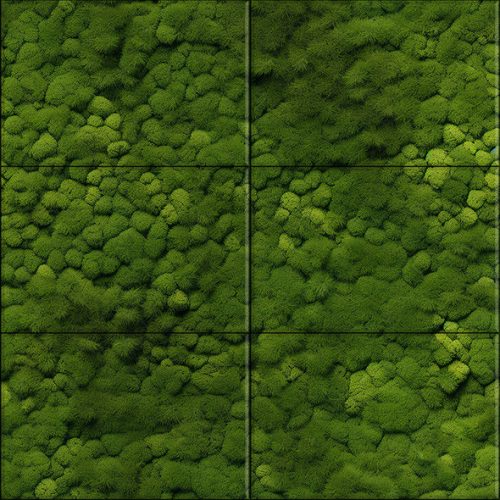 Moss tile mural
