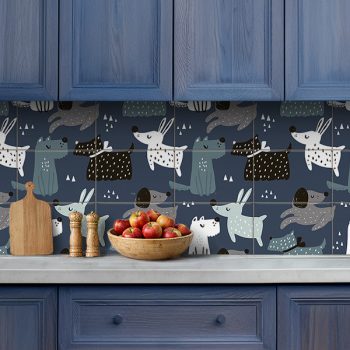 Ceramic tile mural - Cats and dogs II.