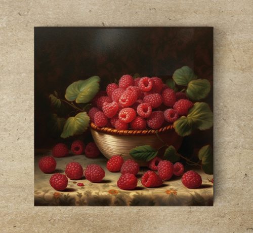 Raspberry - ceramic tile trivet