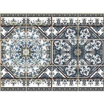 Ceramic tile mural - Villes d'azur  Ceramic tile mural - Villes d'azur