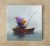 Fishing Duckling - ceramic tile trivet