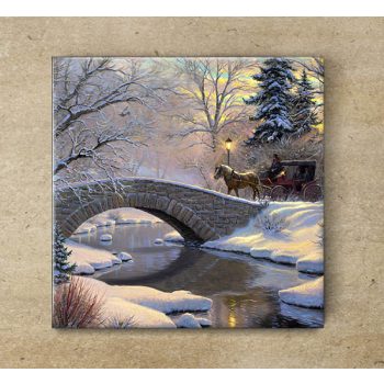 Ceramic tile trivet - On the way home  Ceramic tile trivet - On the way home