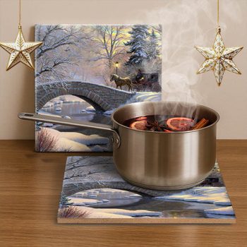 Ceramic tile trivet - On the way home