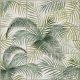 Ceramic tile mural with tropical palm leaves on light background