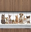 Ceramic tile mural - Cats and dogs II.