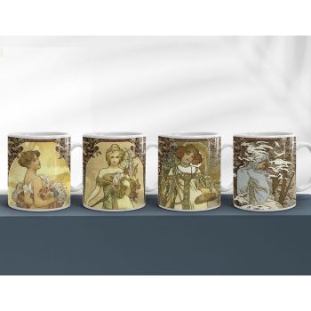 Mucha mug set of 4 mugs 