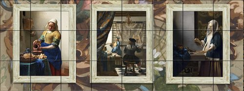 Vermeer festmények - mozaik csempe 