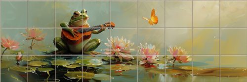 Ceramic tile mural - insects - Dragonflies 