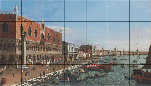 Venice Tile Mural – Doge’s Palace, Grand Canal & Gondolas