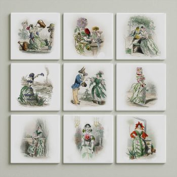 Ceramic tile mural - set of decoration tiles - 9 pcs  Ceramic tile mural - set of decoration tiles - 9 pcs