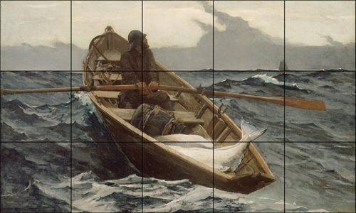 Fog warning - ceramic tile mural