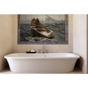 Fog warning - ceramic tile mural