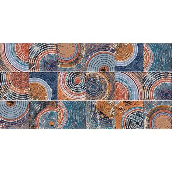 Ceramic tile mural - concentric circles Ceramic tile mural - concentric circles