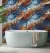 Marble - brown and blue - tile mural