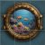 decorative tile mural with Submarine porthole and clownfish 