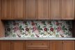 Floral tile mural - vintage flower pattern