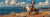 Native American man on horseback by the lake – western-style ceramic tile mural