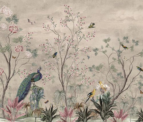 Peacock garden - wallpaper