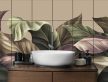 Ceramic tile mural - palm leaves