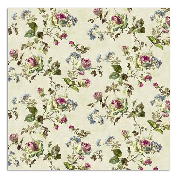 Vintage virágminta - dekorcsempe