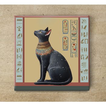 Ceramic tile mural - Egyptian cat