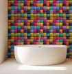Ceramic tile mural colorfull yarn pattern