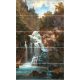 Ceramic tile mural - forest and waterfall 