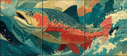Tile mural - aquarium