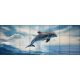 Tile mural - water world - curious dolphins 