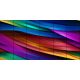 Rainbow waves tile mural