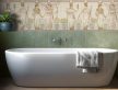 Bathroom tile with Art Nouveau Greek pattern