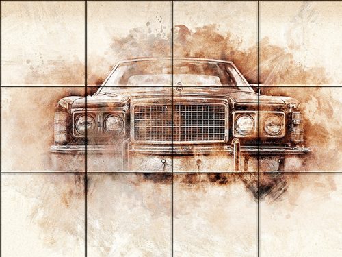 Tile mural - car - oldsmobile 