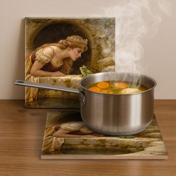 The frog prince - ceramic tile trivet