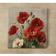 Vintage poppies - ceramic tile trivet