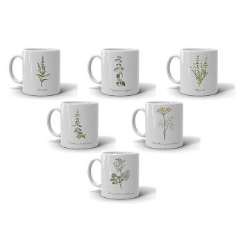 Mug set Set of 6 mugs with flower motif