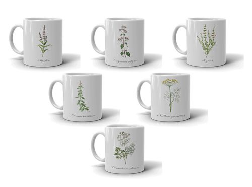 Mug set Set of 6 mugs with flower motif