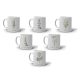 Mug set Set of 6 mugs with flower motif