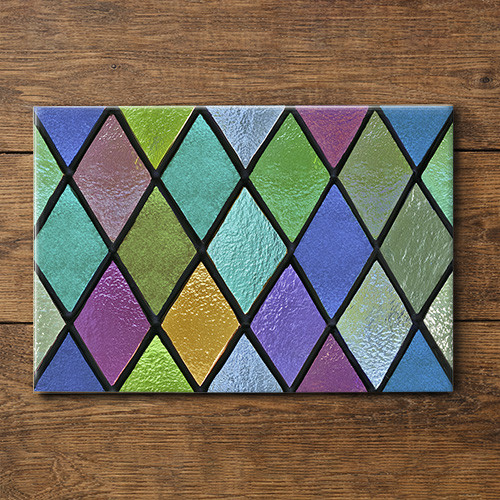 Ceramic tile mural - colorfull tile trivet