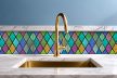Ceramic tile mural - colorfull tile trivet
