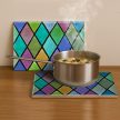 Ceramic tile mural - colorfull tile trivet