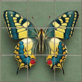 Ceramic tile mural - forget-me-not  Ceramic tile mural - forget-me-not