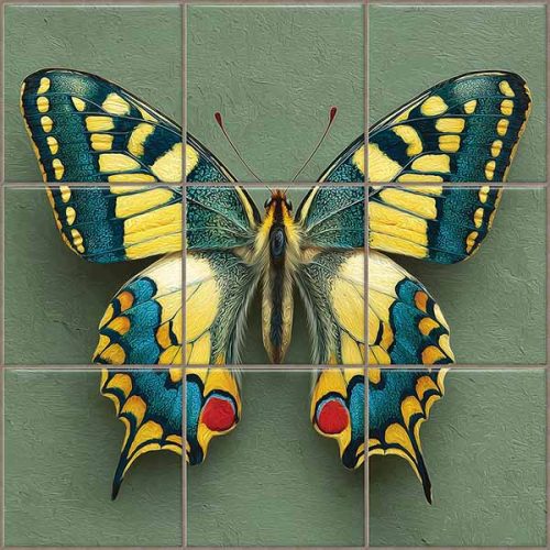Ceramic tile mural - forget-me-not 