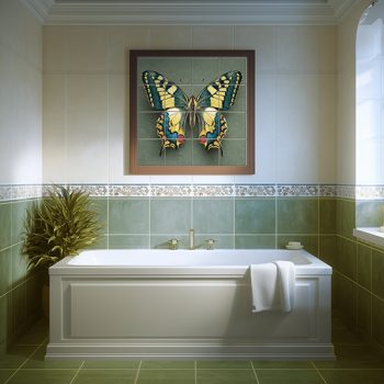 Ceramic tile mural - forget-me-not