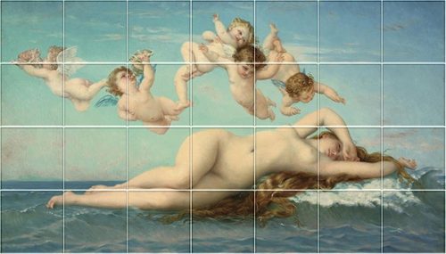Ceramic tile mural - Birth of Venus 
